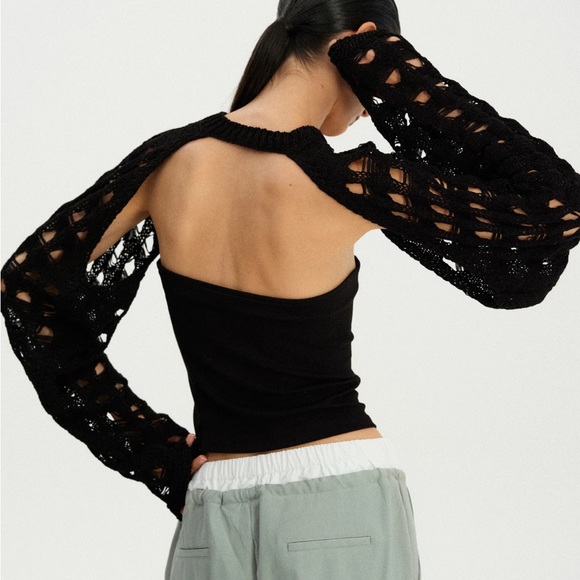 Source Unknown Crochet Stirrup Sweater Sleeves - Picture 3 of 9